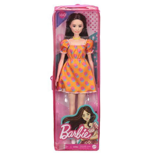 Barbie Fashionistas Puppe im schulterfreien Polka-Dot Kleid