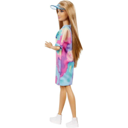 Barbie Fashionistas Puppe im Tie Dye Kleid, Anziehpuppe, Modepuppe