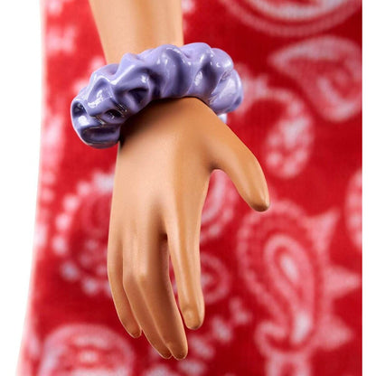 Barbie Fashionistas Puppe (pinkhaarig) mit Bandanakleid