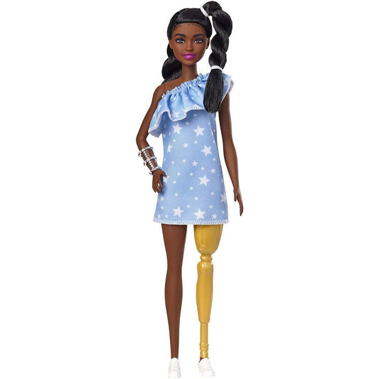 Barbie Fashionistas Puppe (schwarzhaarig) mit Beinprothese