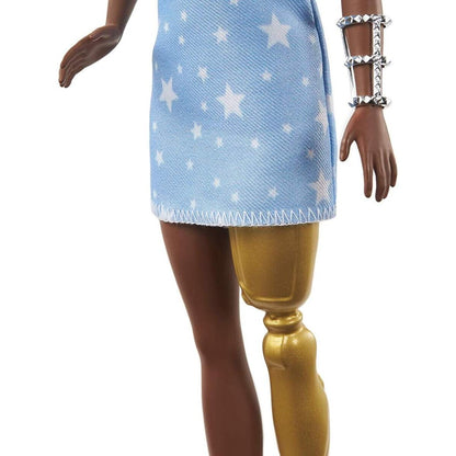 Barbie Fashionistas Puppe (schwarzhaarig) mit Beinprothese