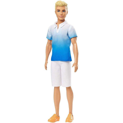 Barbie Ken Fashionistas Puppe im weiß-blauen Poloshirt