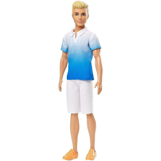 Barbie Ken Fashionistas Puppe im weiß-blauen Poloshirt
