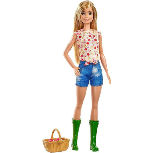 Barbie Puppe Farmerin mit Apfelkorb