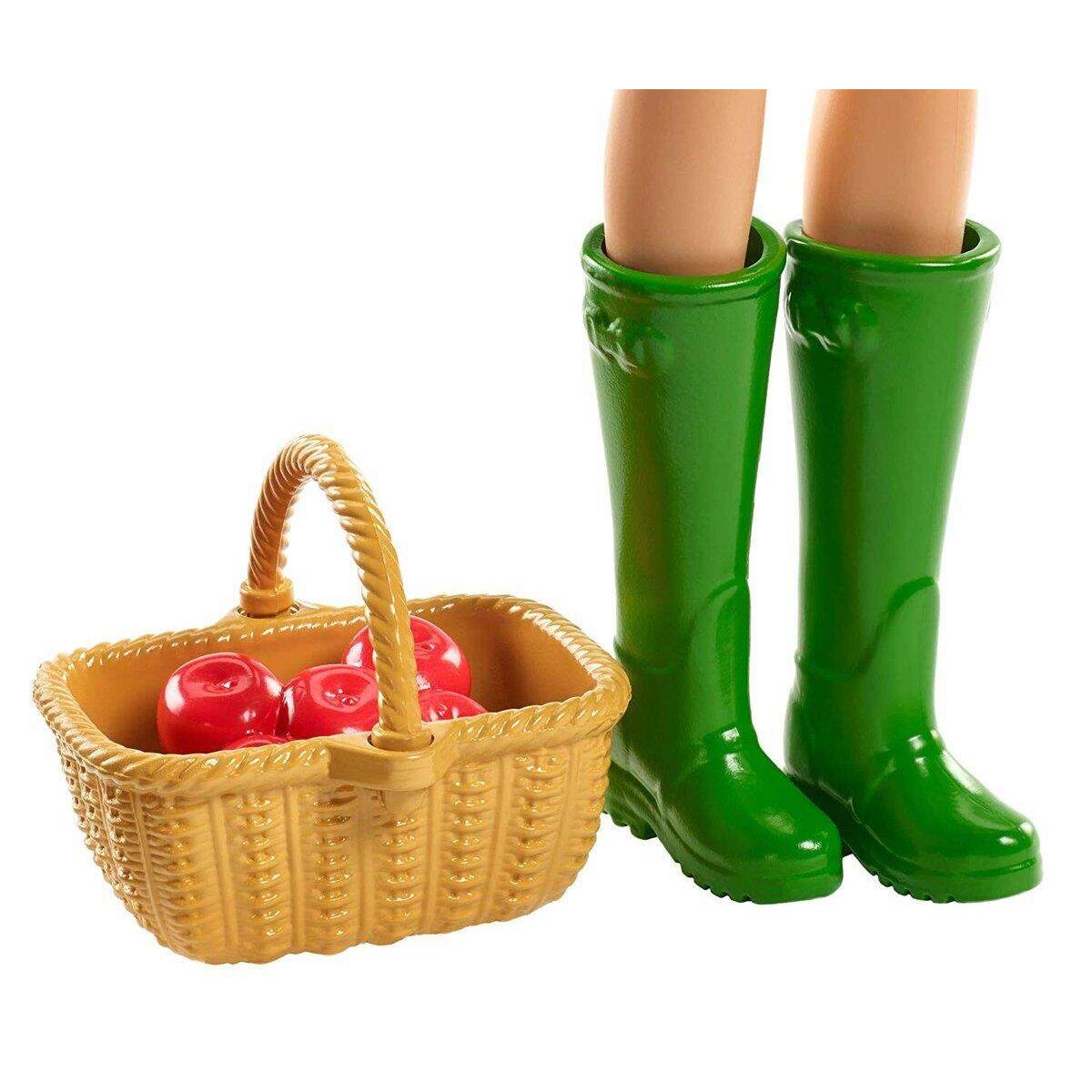 Barbie Puppe Farmerin mit Apfelkorb