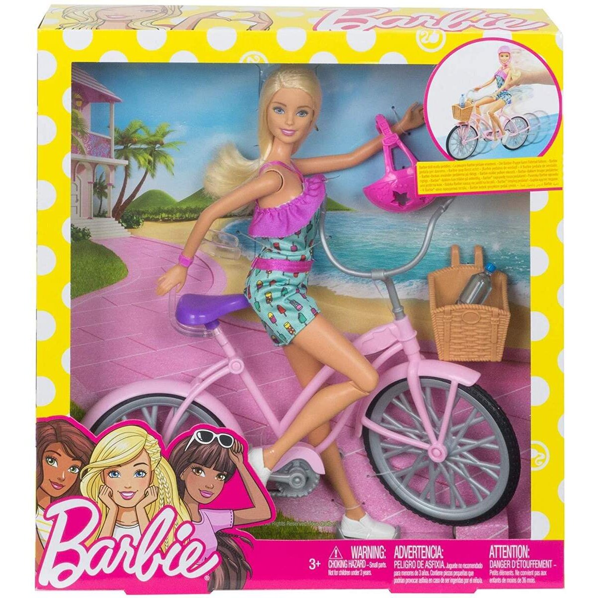 Barbie Puppe und Fahrrad