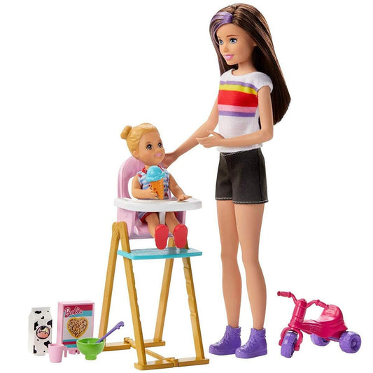 Barbie Skipper Babysitters Inc. Puppen Spielset zum Füttern