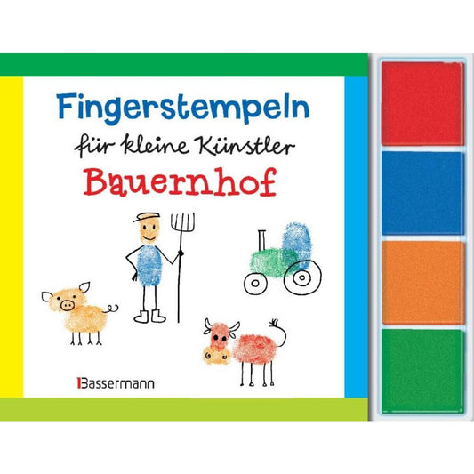 Bassermann Fingerstempeln f.kl. Künstler- Bauernhof-Set