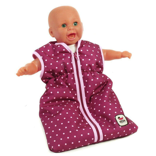 Bayer Chic Puppen-Schlafsack, Dots Brombeere