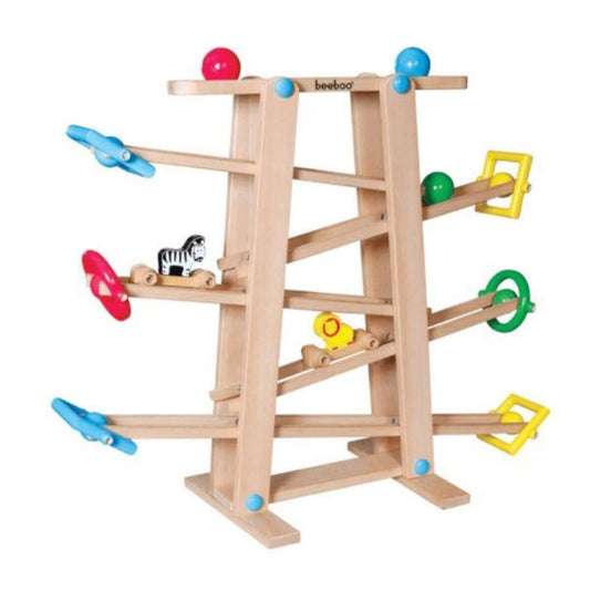 beeboo Holz Kugelbahn mit Rollelementen