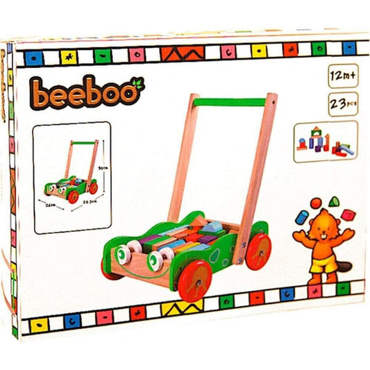 beeboo Laufwagen mit 20 Bauklötzen