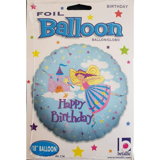 betallic Folienballon Happy Birthday Fairy Princess
