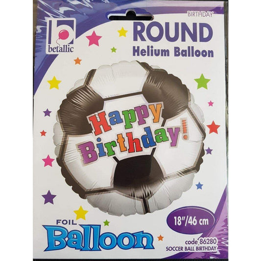 betallic Folienballon Happy Birthday Fußball