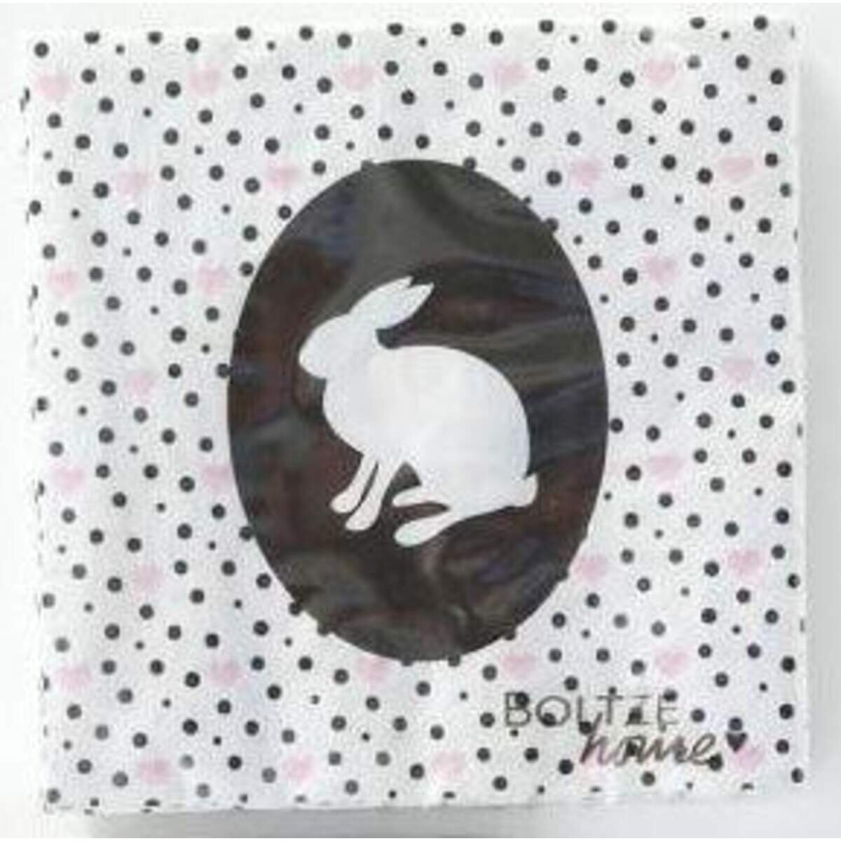 Boltze Serviette Joni Osterhase, 33 x 33 cm, 20 Stück, 2-fach sortiert