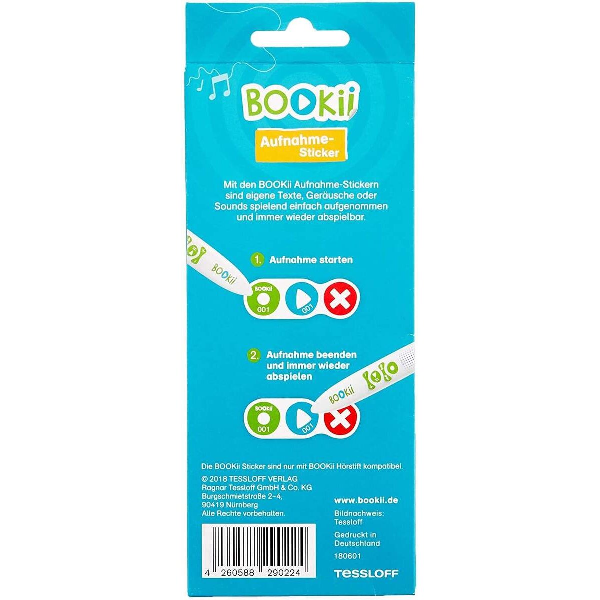 BOOKii® 120 Aufnahme-Sticker neutral Paket 1, Nr. 001-120