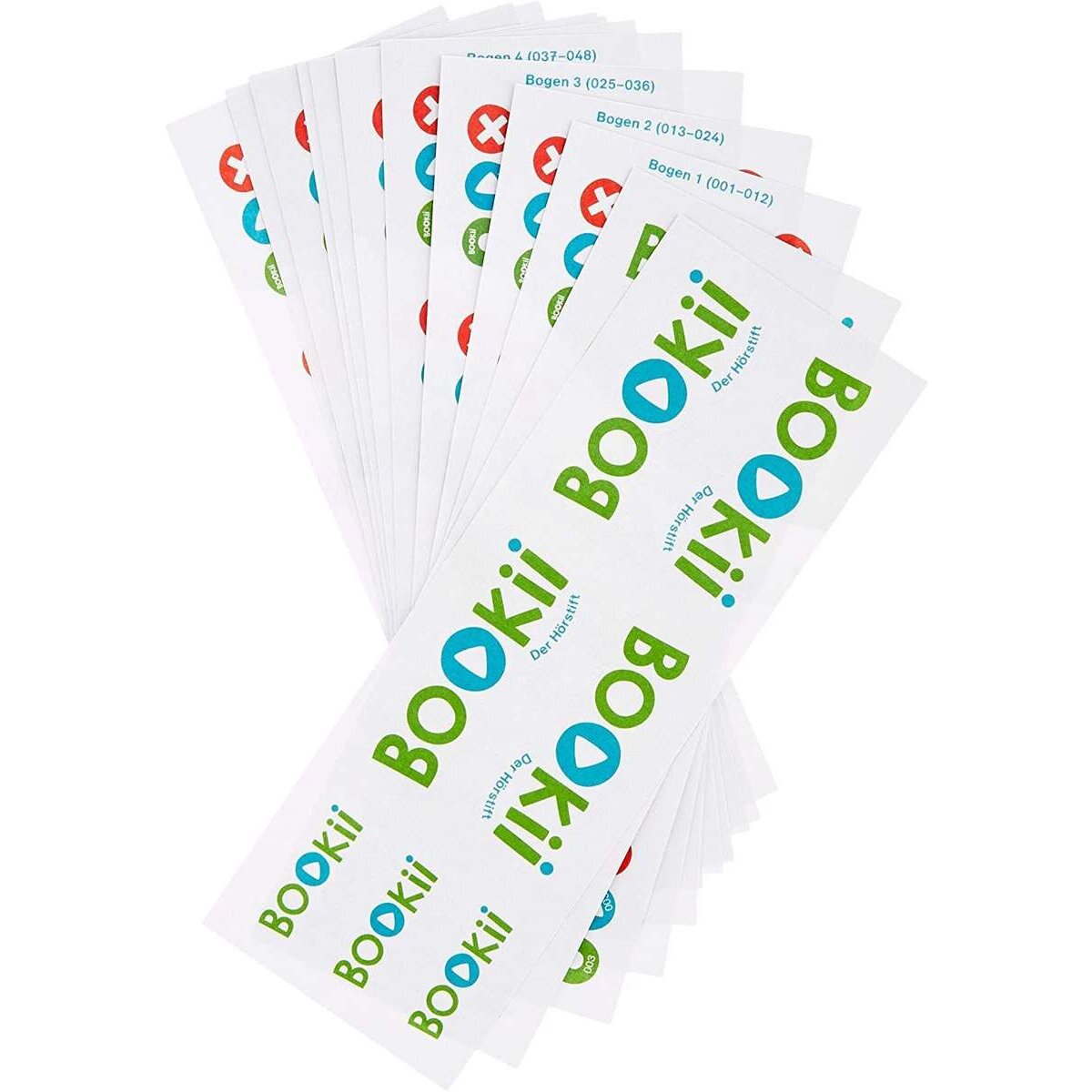 BOOKii® 120 Aufnahme-Sticker neutral Paket 1, Nr. 001-120