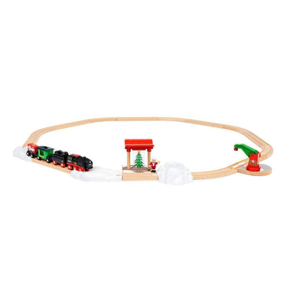 BRIO Batterie-Dampflok Weihnachts-Set
