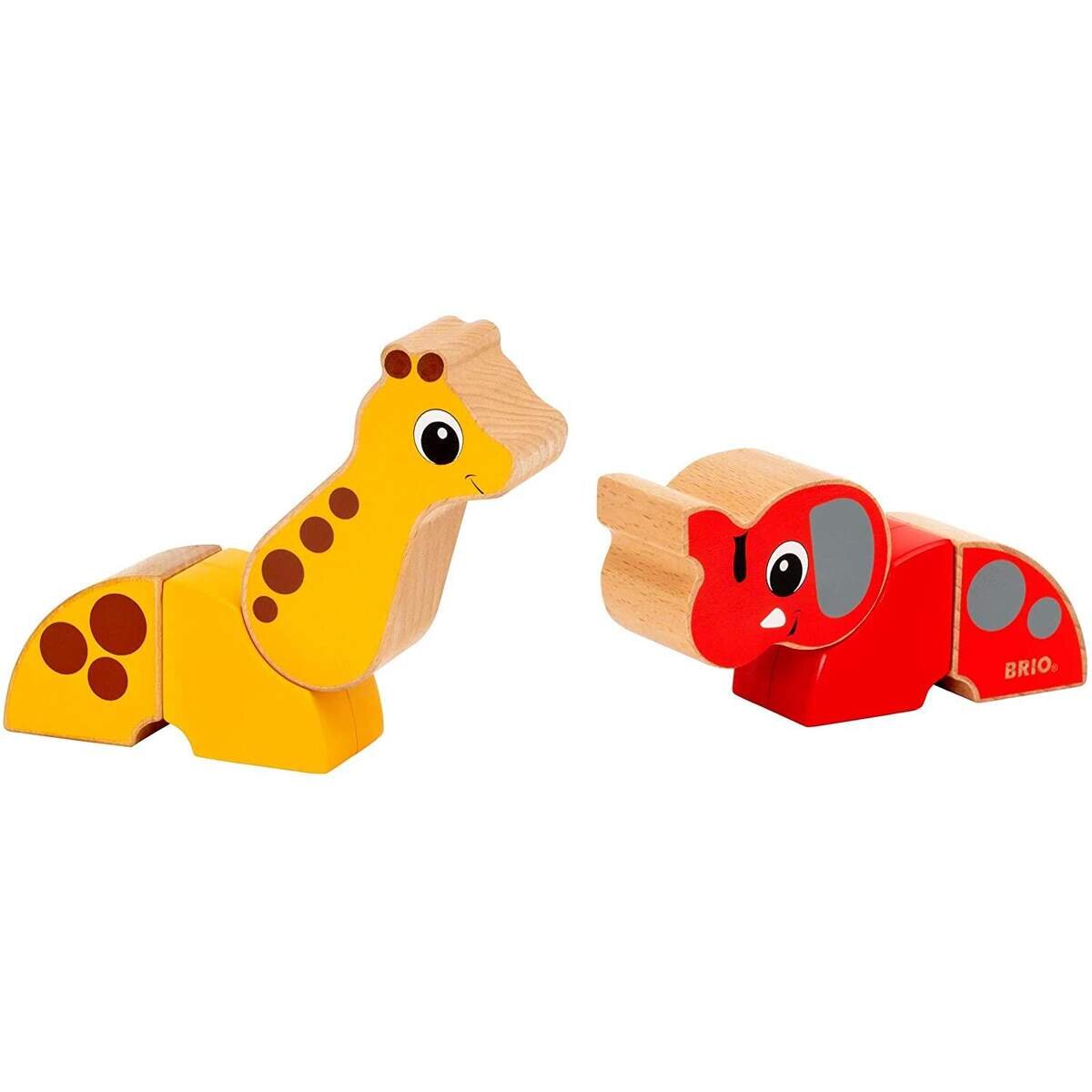 BRIO Magnet-Tiere Elefant und Giraffe