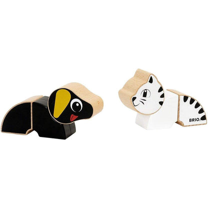 BRIO Magnet-Tiere Hund u. Katze