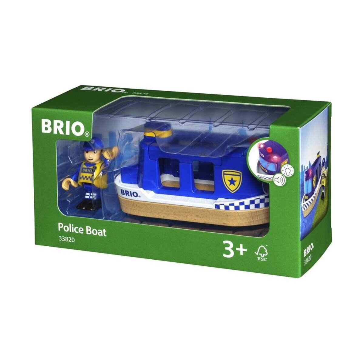 BRIO Polizeiboot mit Licht und Sound