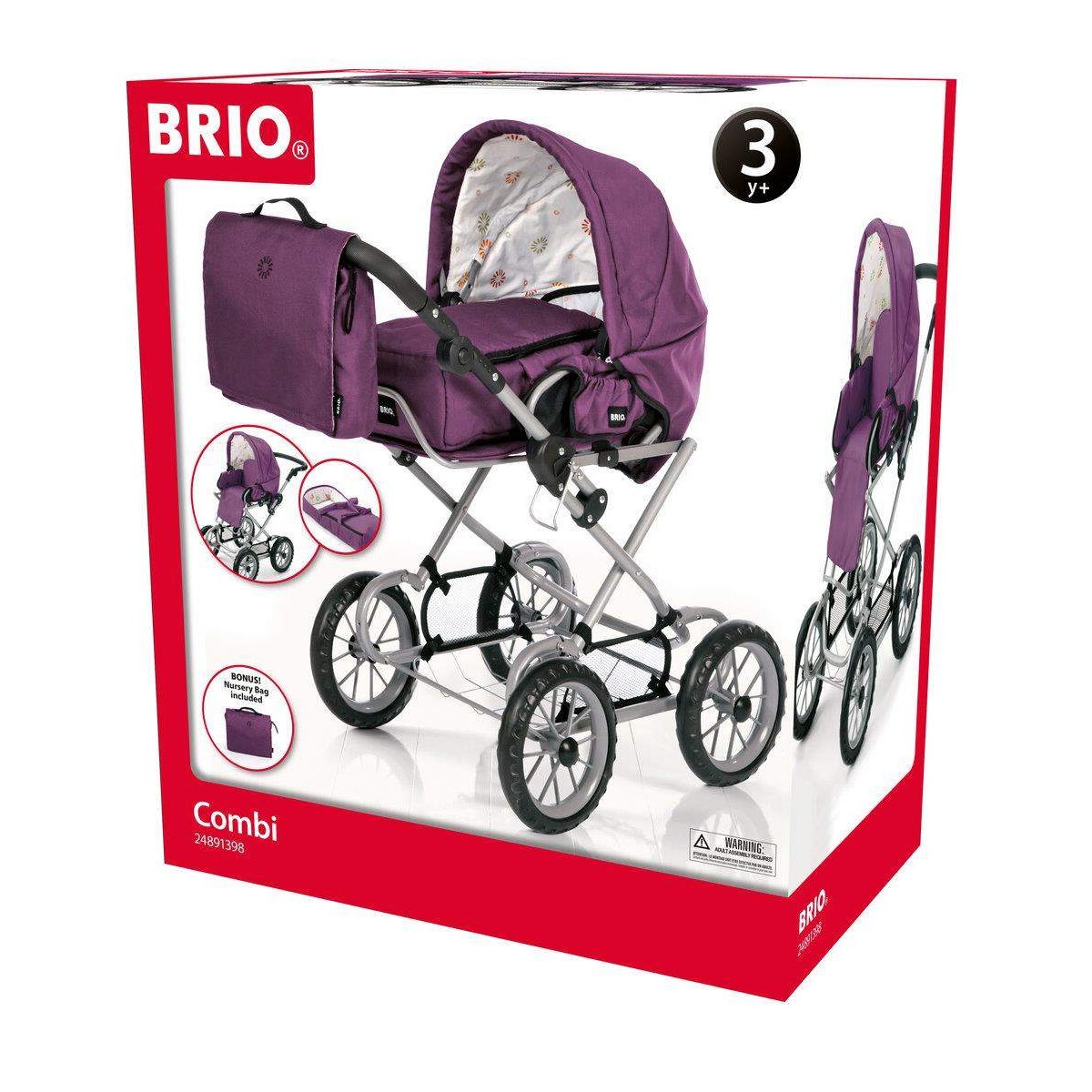 BRIO Puppenwagen Combi mit Wickeltasche, violett