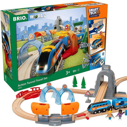 BRIO Smart Tech Sound Action Tunnel Reisezug Set
