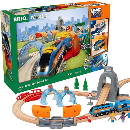 BRIO Smart Tech Sound Action Tunnel Reisezug Set