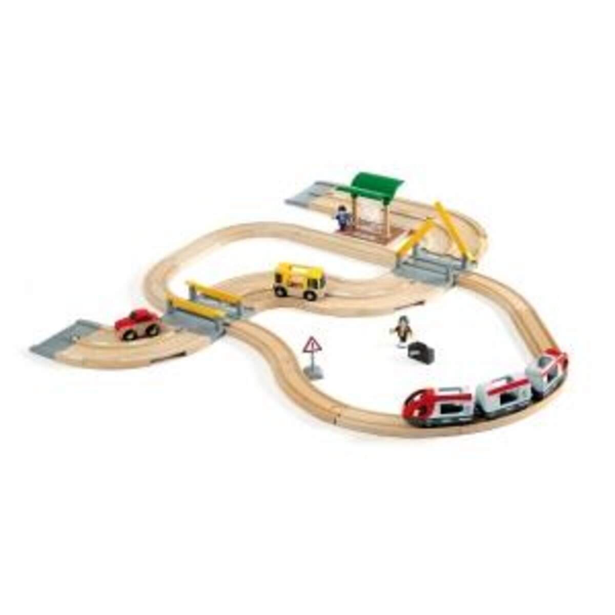 BRIO Straßen und Schienen Reisezug Set