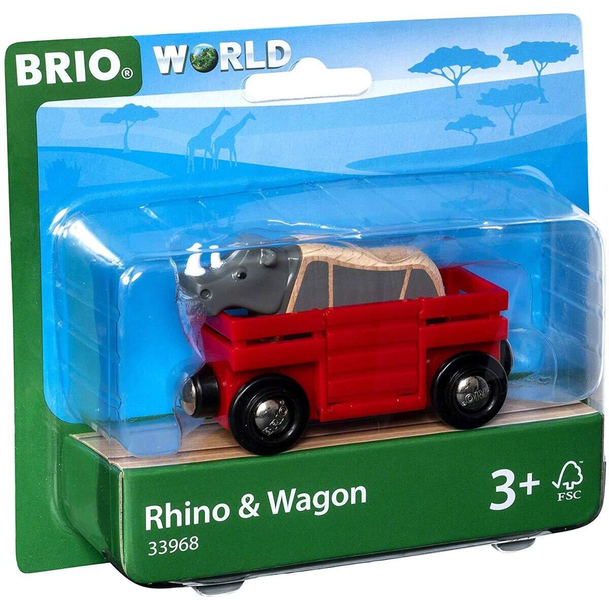 BRIO Tierwaggon Nashorn