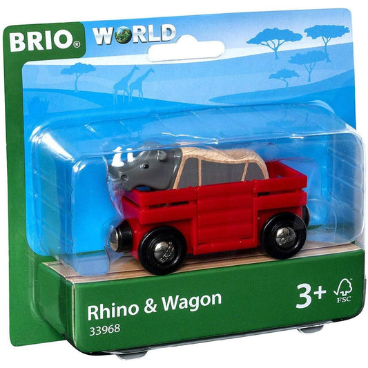 BRIO Tierwaggon Nashorn