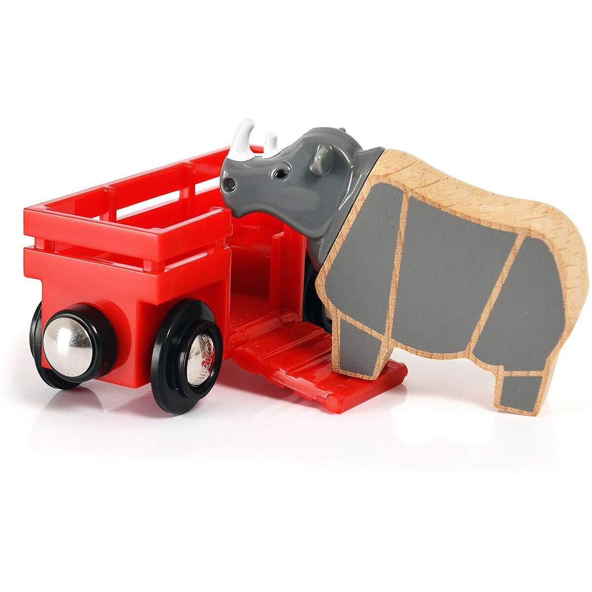BRIO Tierwaggon Nashorn