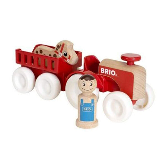 BRIO Traktor mit Pferde-Anhänger