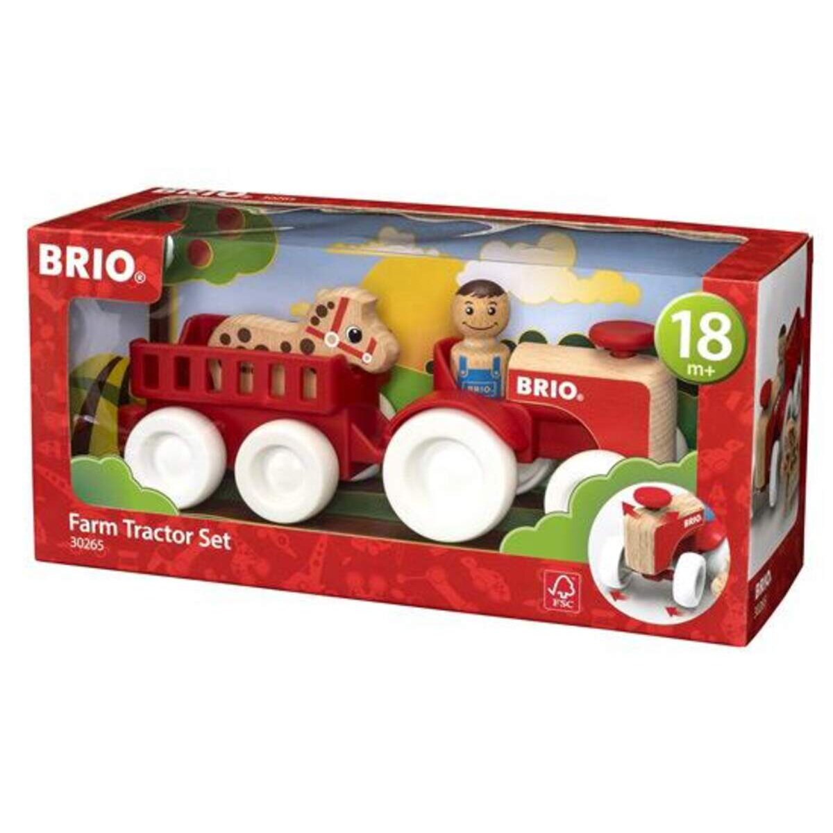 BRIO Traktor mit Pferde-Anhänger