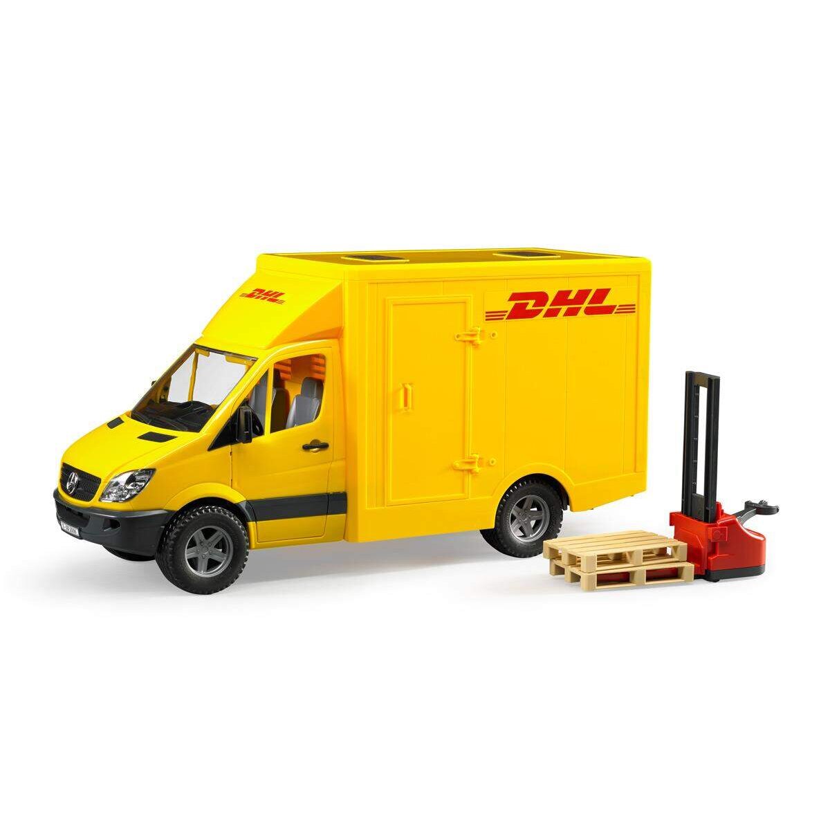 BRUDER® 2534 MB Sprinter DHL mit Handhub wagen und 2 Paletten