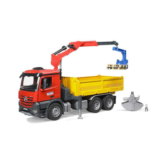 BRUDER® 3651 MB Arocs Baustellen-LKW mit Kran und Zubehör