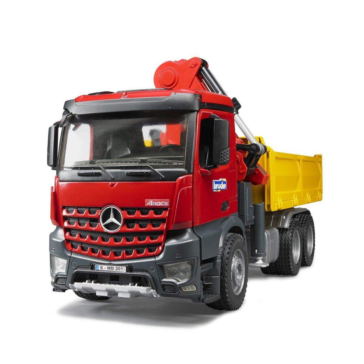 BRUDER® 3651 MB Arocs Baustellen-LKW mit Kran und Zubehör
