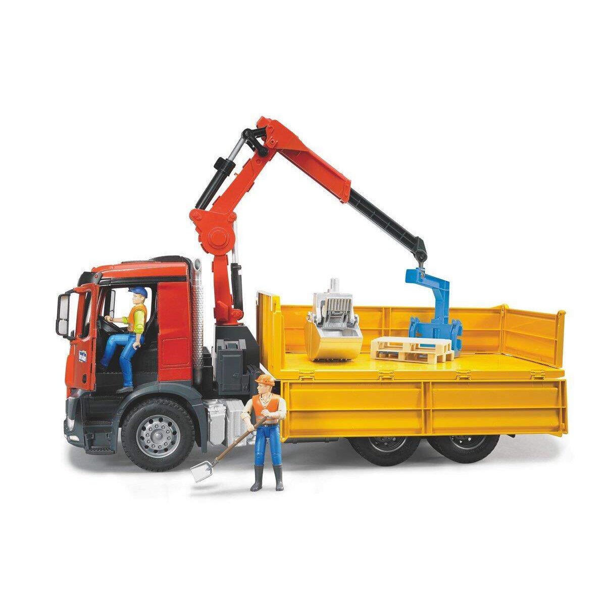BRUDER® 3651 MB Arocs Baustellen-LKW mit Kran und Zubehör