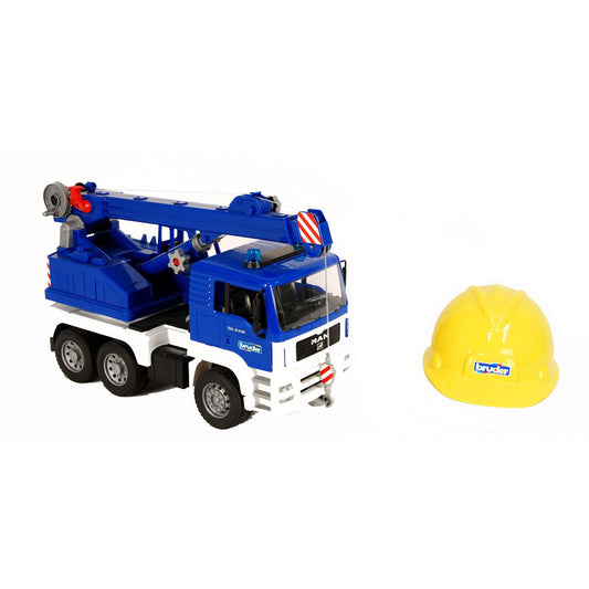 BRUDER® 9213 MAN TGA Kran weiß/blau inkl. Helm
