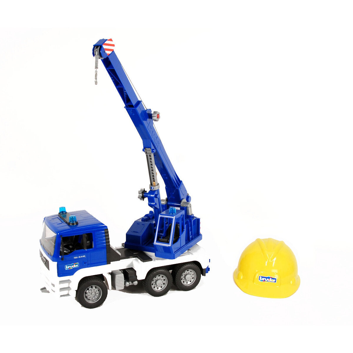 BRUDER® 9213 MAN TGA Kran weiß/blau inkl. Helm