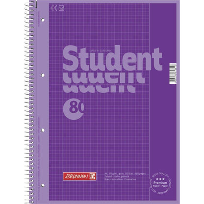 BRUNNEN Collegeblock Colour Code, purple, 90g/m², A4, 80 Blatt