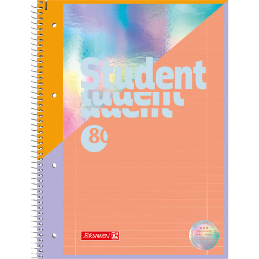BRUNNEN Collegeblock Premium Student „Intoxicate“ A4 liniert, mit Randlinie innen und außen, Lin. 27
