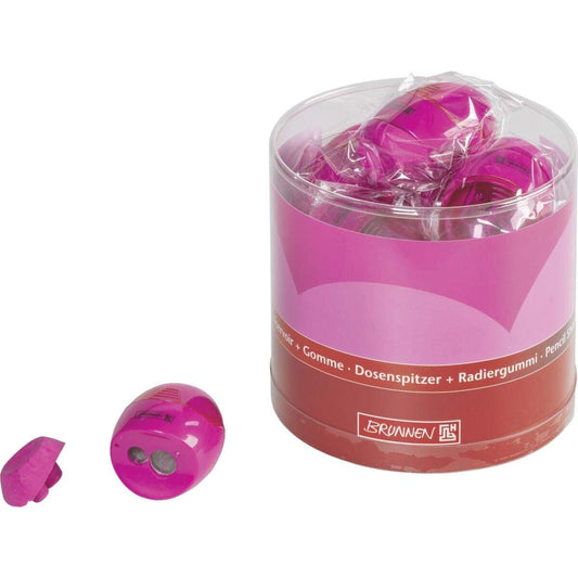 BRUNNEN Dosenspitzer und Radiergummi pink