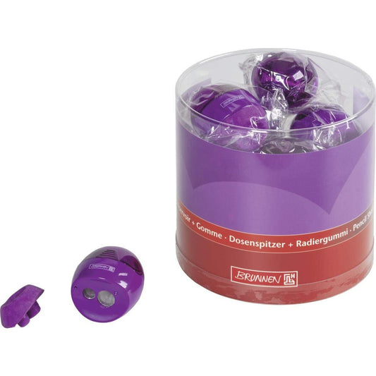 BRUNNEN Dosenspitzer und Radiergummi purple