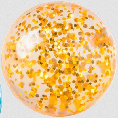 BRUNNEN Gummiball Flummi Glitter, sortiert: 1 Stück, 5-fach