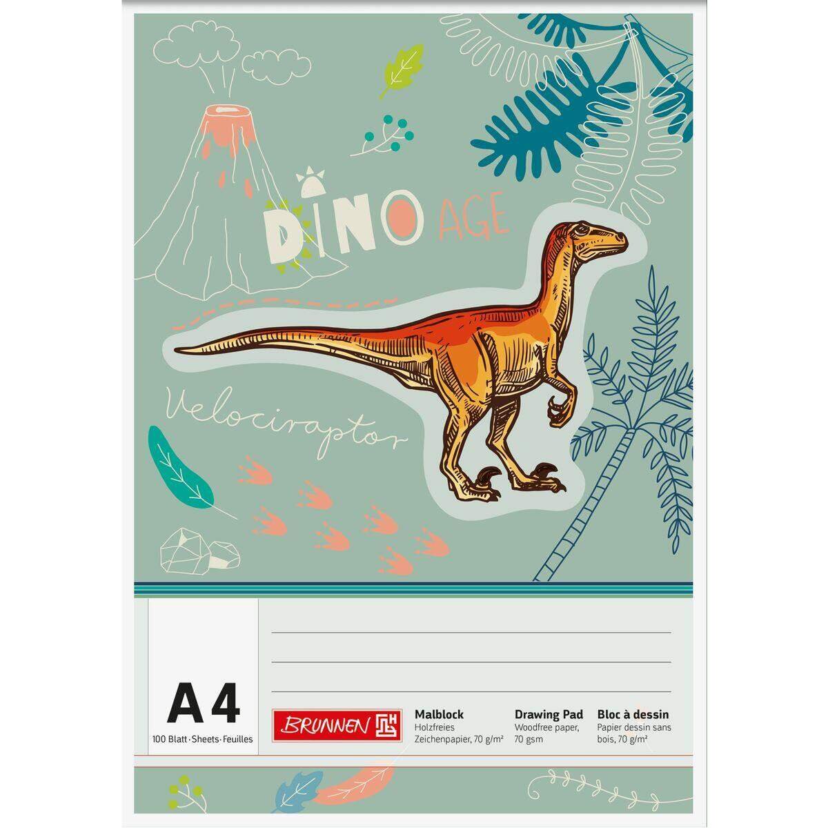 BRUNNEN Malblock Dinosaurier A4