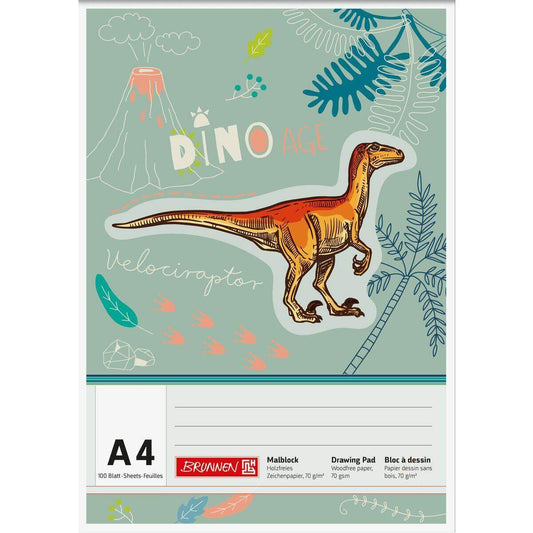 BRUNNEN Malblock Dinosaurier A4