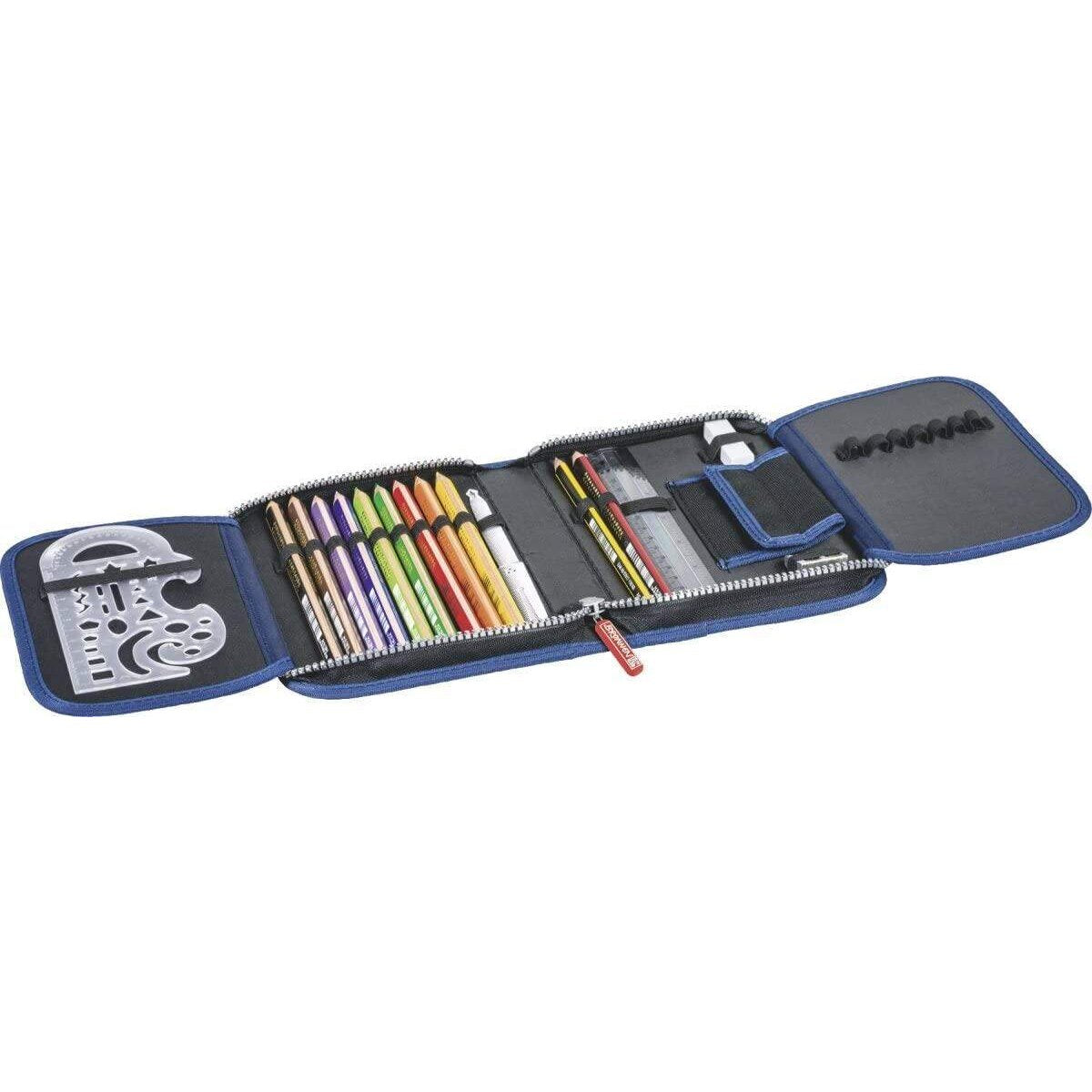 BRUNNEN Schüler-Etui 2 Klappen blau