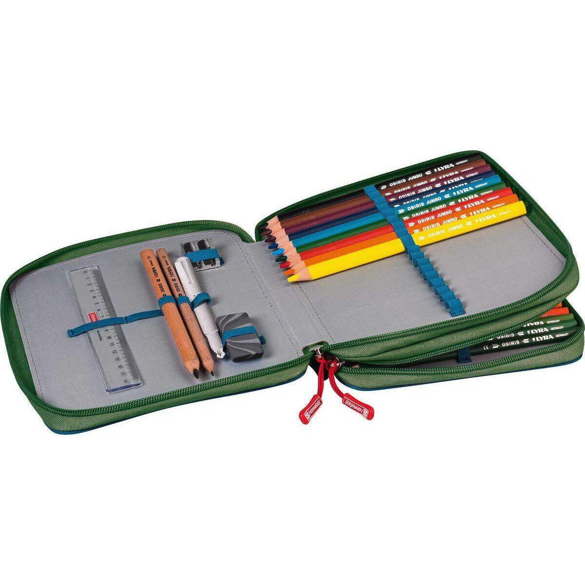 BRUNNEN Schüler-Etui XXL Dinosaurier, gefüllt