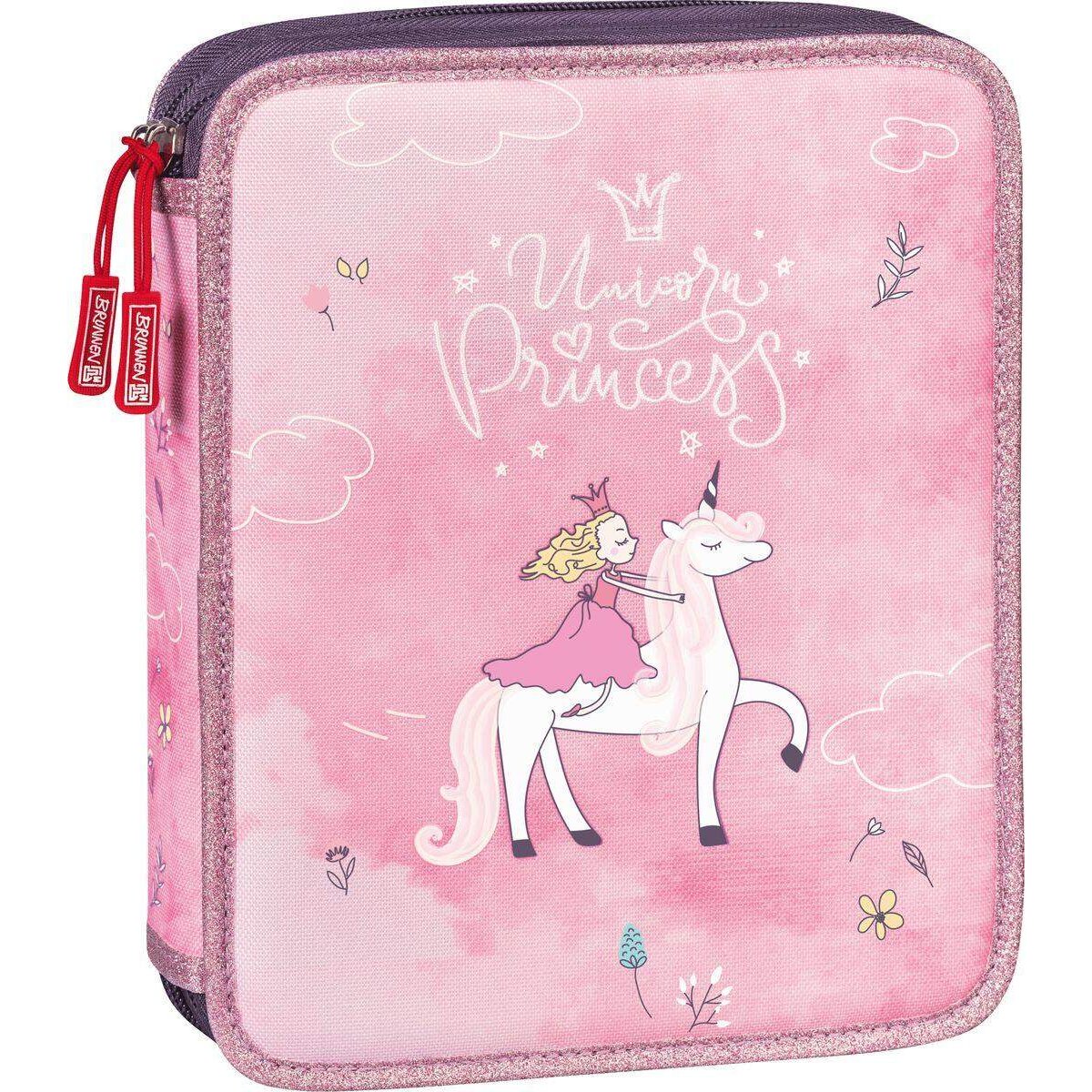 BRUNNEN Schüler-Etui XXL Unicorn Princess, gefüllt