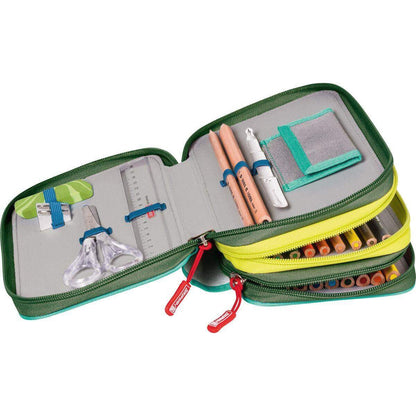 BRUNNEN Schüler-Triple-Etui gefüllt Dinosaurier
